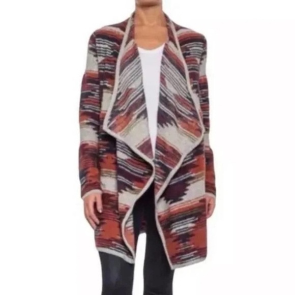 Lucky Brand Aztec Western Pattern Cardigan EUC - Picture 1 of 10